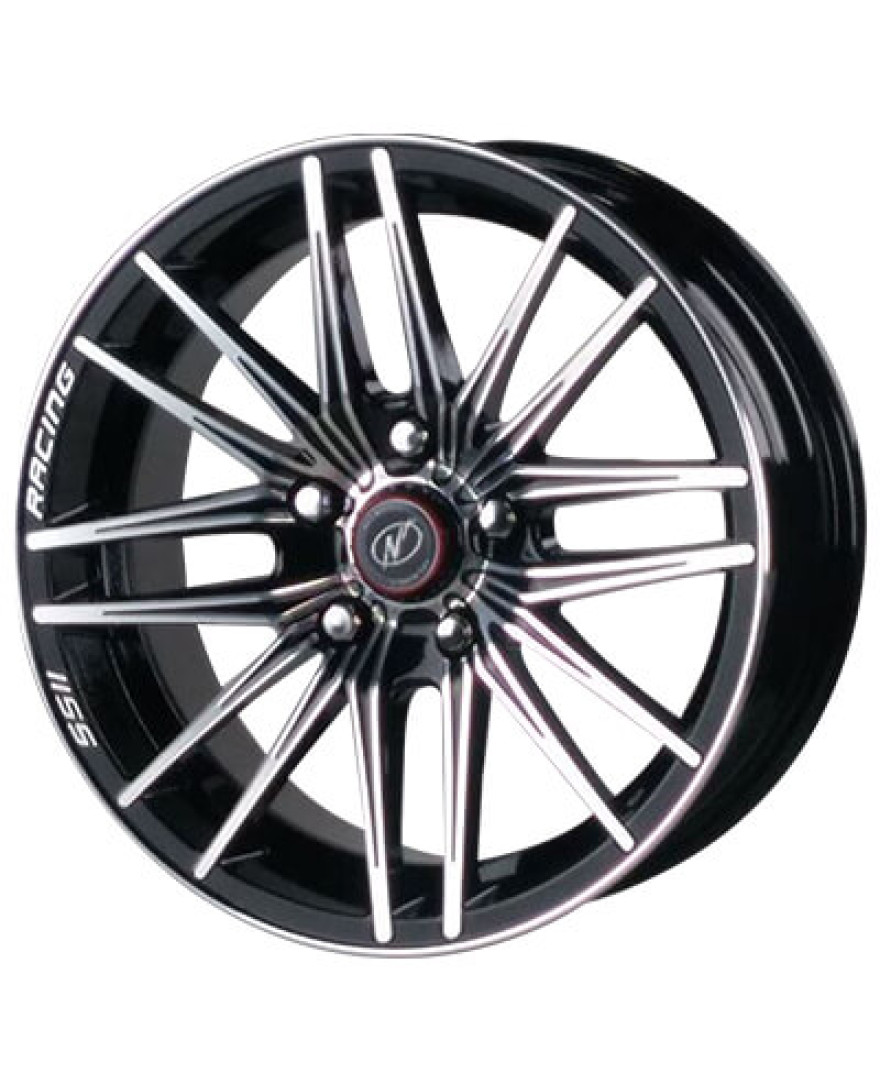 Spider in Black Machined finish. The Size of alloy wheel is 16x7.5 inch and the PCD is 8x100/108 (SET OF 4)